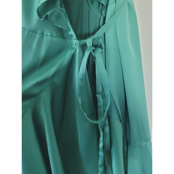 NEW Anthropologie Ruffle-Sleeve Printed-Wrap Maxi Dress - Small - Picture 8 of 8